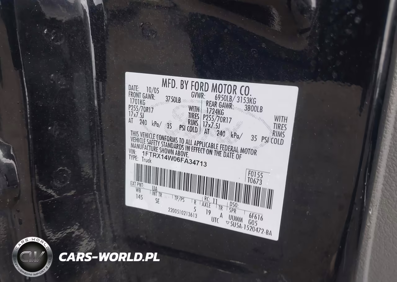 2006 Ford F-150 Stx-Xl-Xlt VIN:1FTRX14W06FA34713 - 9