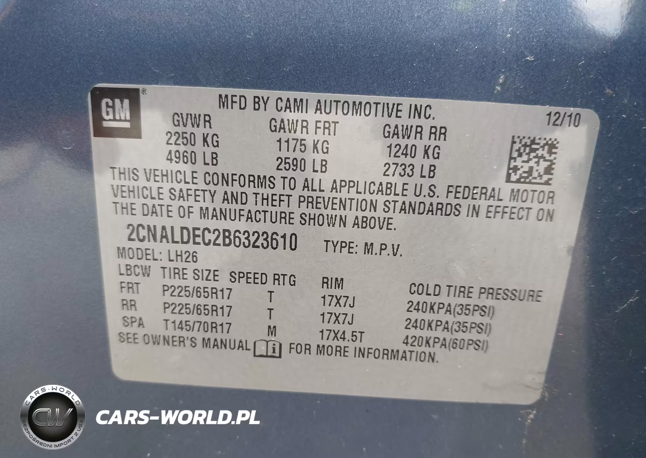 2011 Chevrolet Equinox 1Lt VIN:2CNALDEC2B6323610 - 9