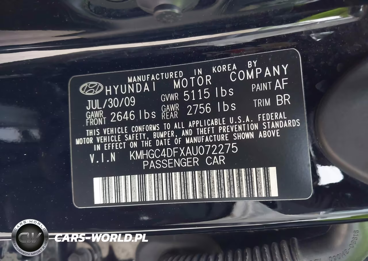 2010 Hyundai Genesis 4.6 VIN:KMHGC4DFXAU072275 - 9