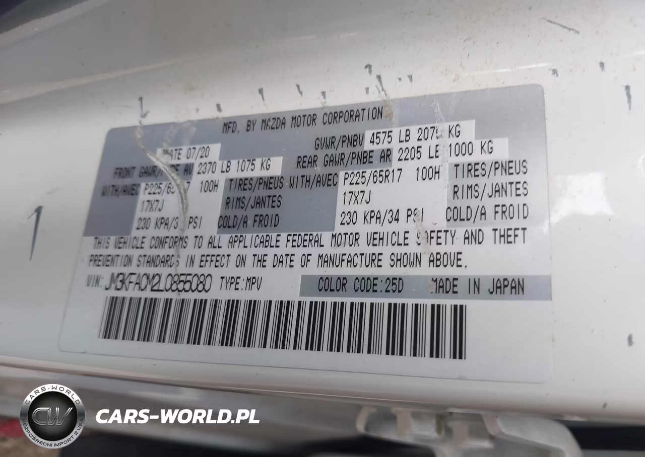 2020 Mazda Cx-5 Touring VIN:JM3KFACM2L0855080 - 9