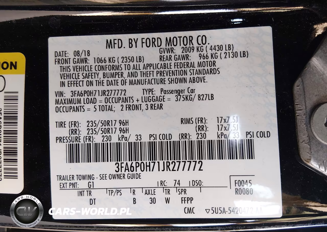 2018 Ford Fusion Se VIN:3FA6P0H71JR277772 - 9