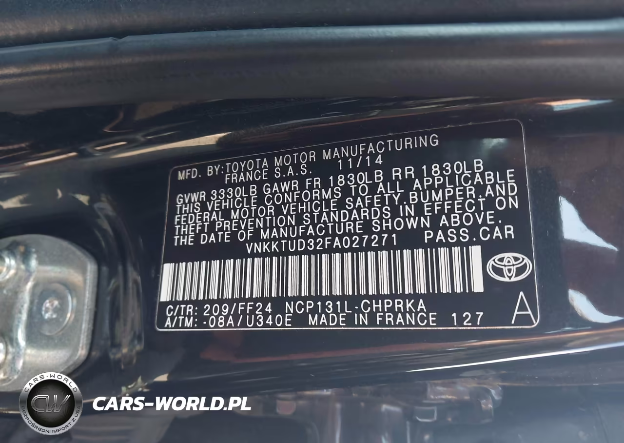 2015 Toyota Yaris Se VIN:VNKKTUD32FA027271 - 9