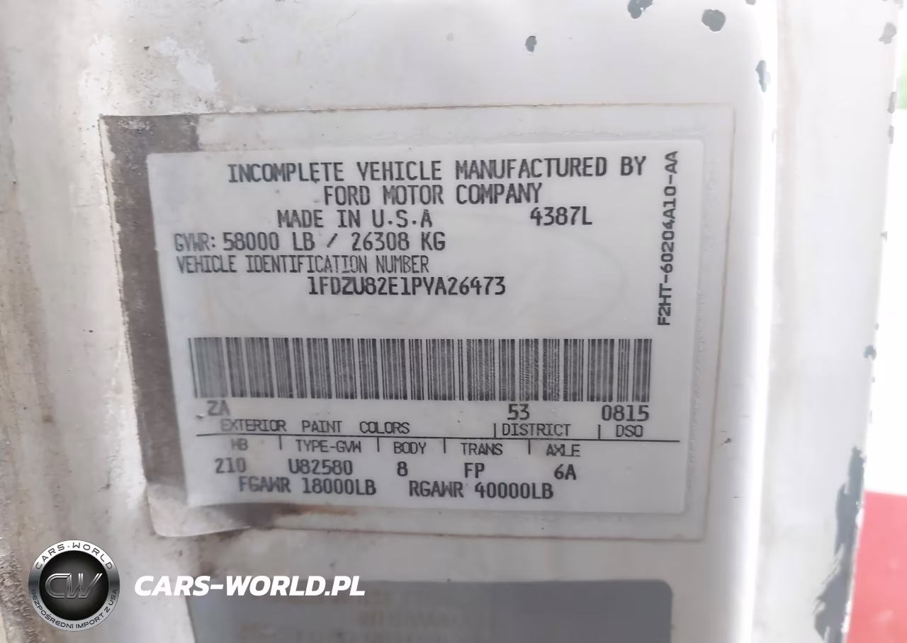 1993 Ford L-Series Lt8000F VIN:1FDZU82E1PVA26473 - 8