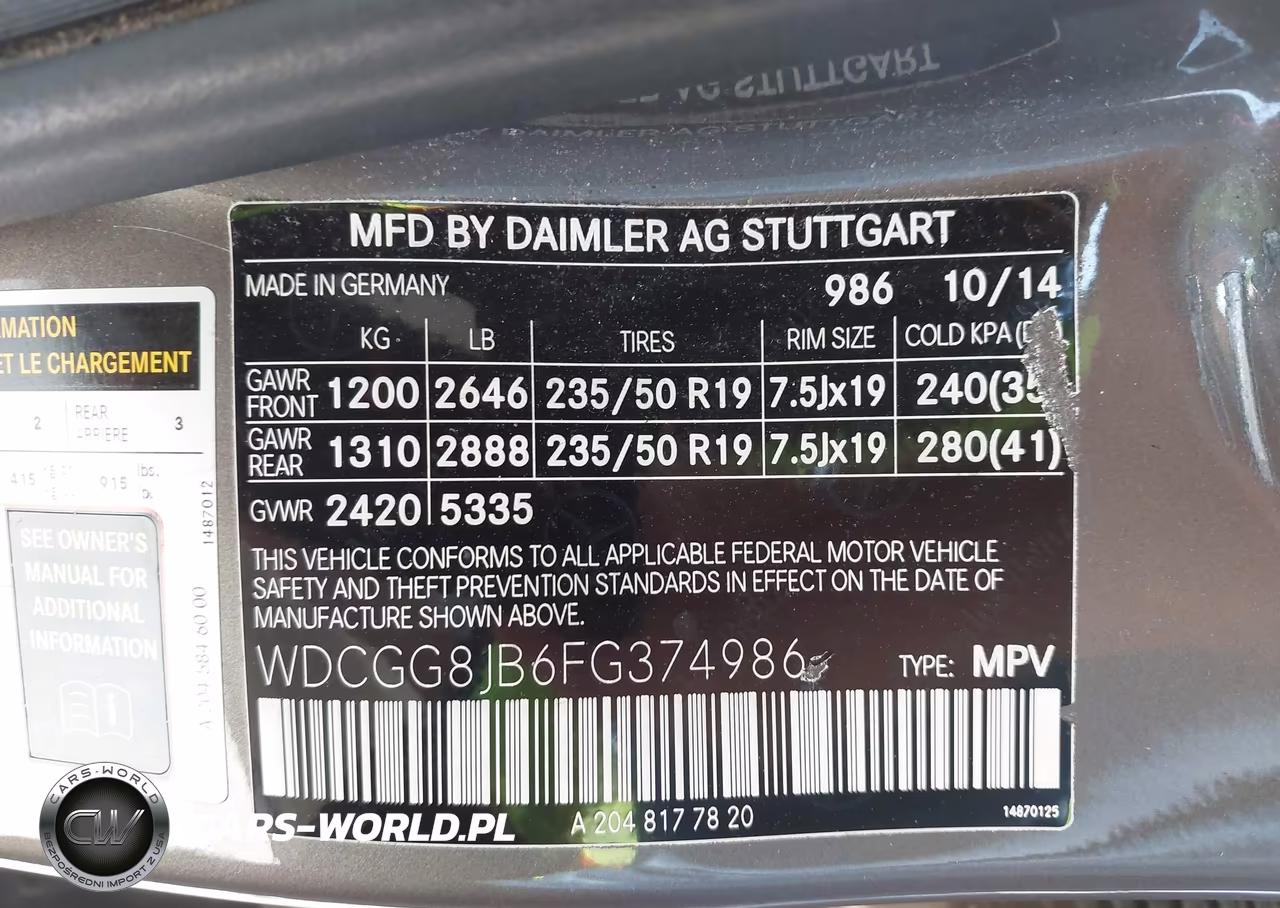 2015 Mercedes-Benz Glk 350 4Matic VIN:WDCGG8JB6FG374986 - 9