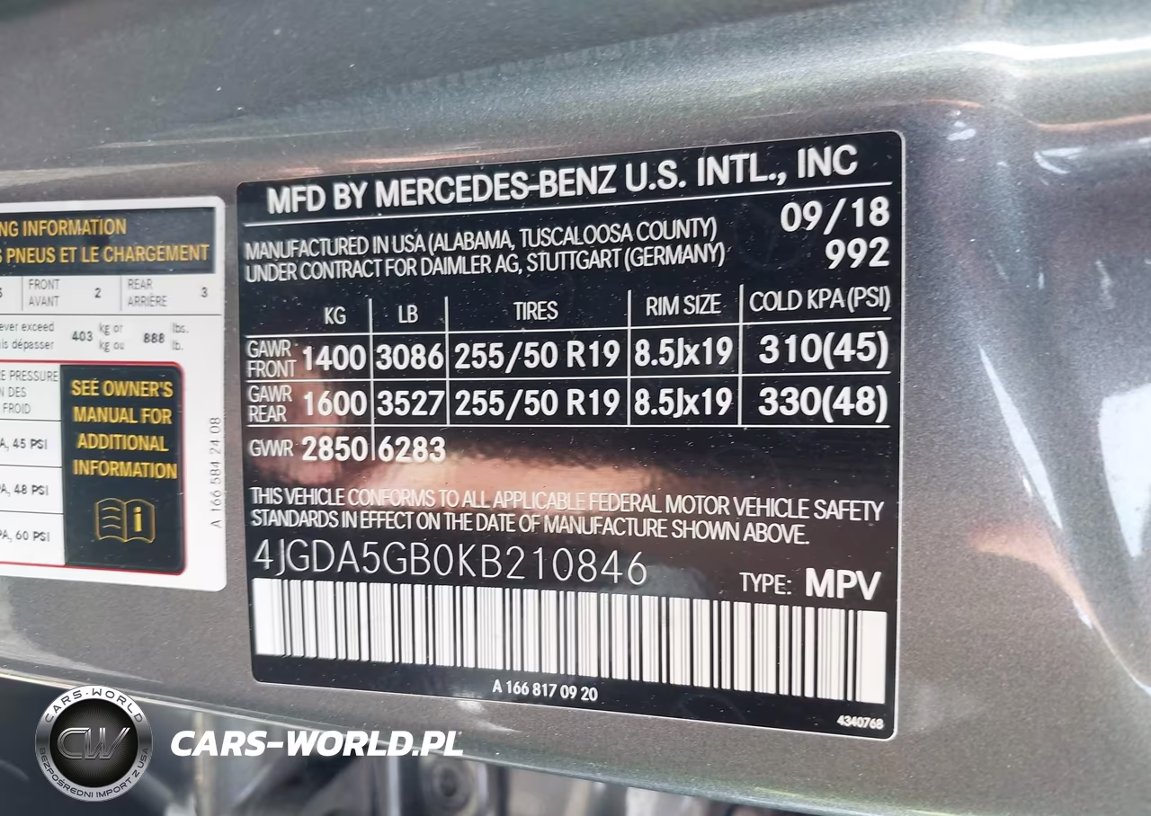2019 Mercedes-Benz Gle 400 4Matic VIN:4JGDA5GB0KB210846 - 9