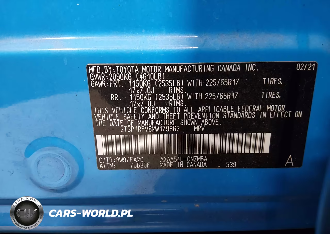 2021 Toyota Rav4 Xle VIN:2T3P1RFV8MW179862 - 9