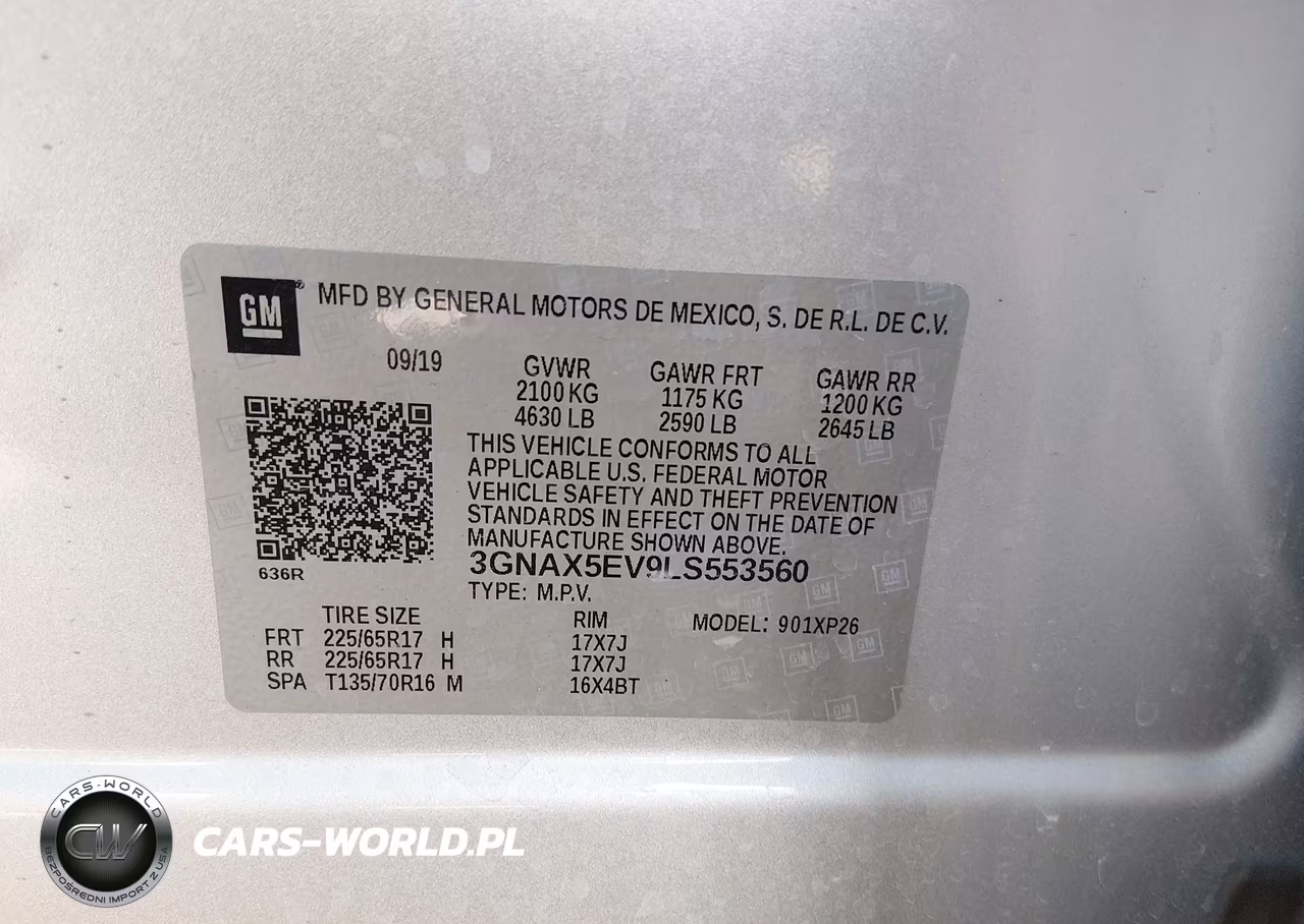 2020 Chevrolet Equinox Ls VIN:3GNAX5EV9LS553560 - 9