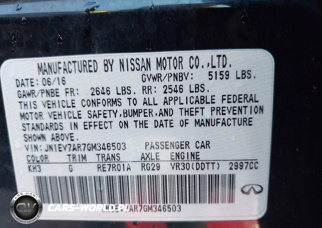 2016 Infiniti Q50 3.0T Premium VIN:JN1EV7AR7GM346503 - 9