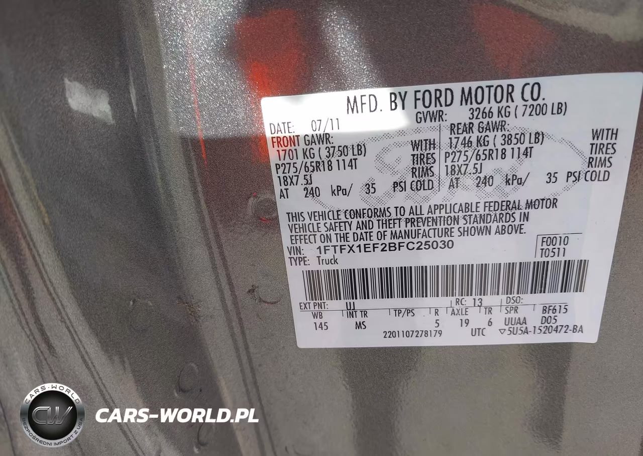 2011 Ford F-150 Xlt VIN:1FTFX1EF2BFC25030 - 9