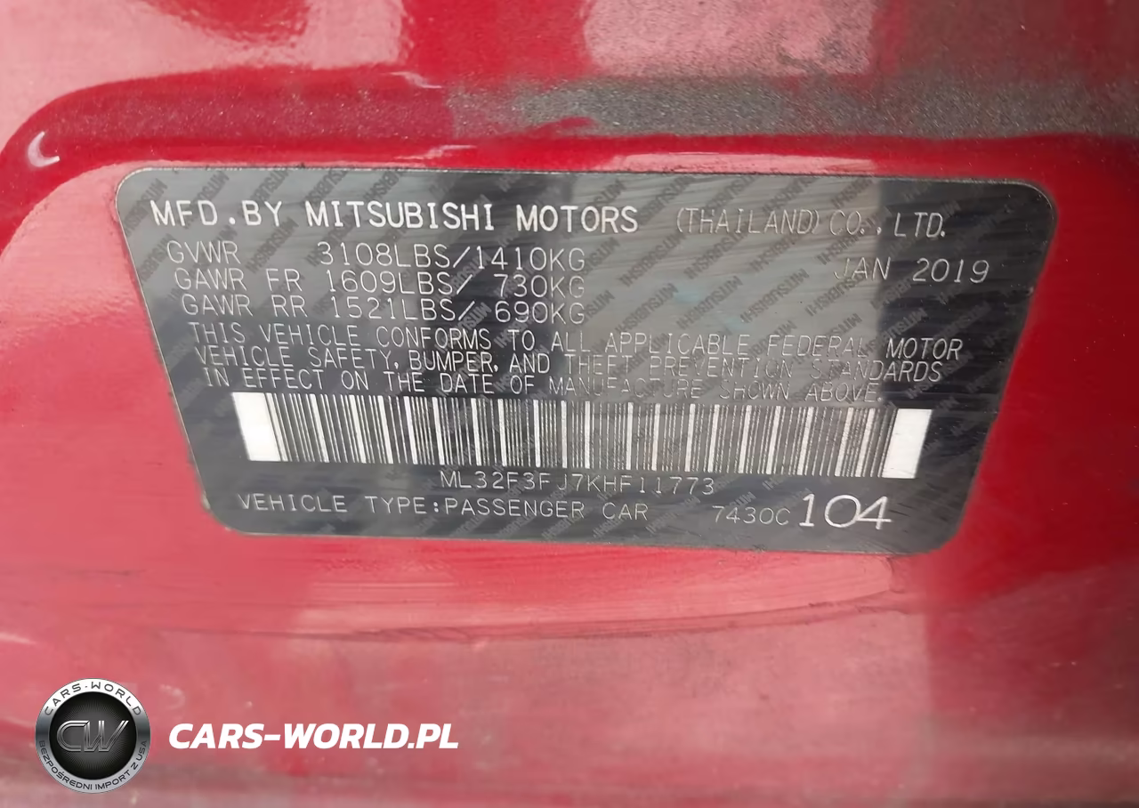 2019 Mitsubishi Mirage G4 Es VIN:ML32F3FJ7KHF11773 - 9