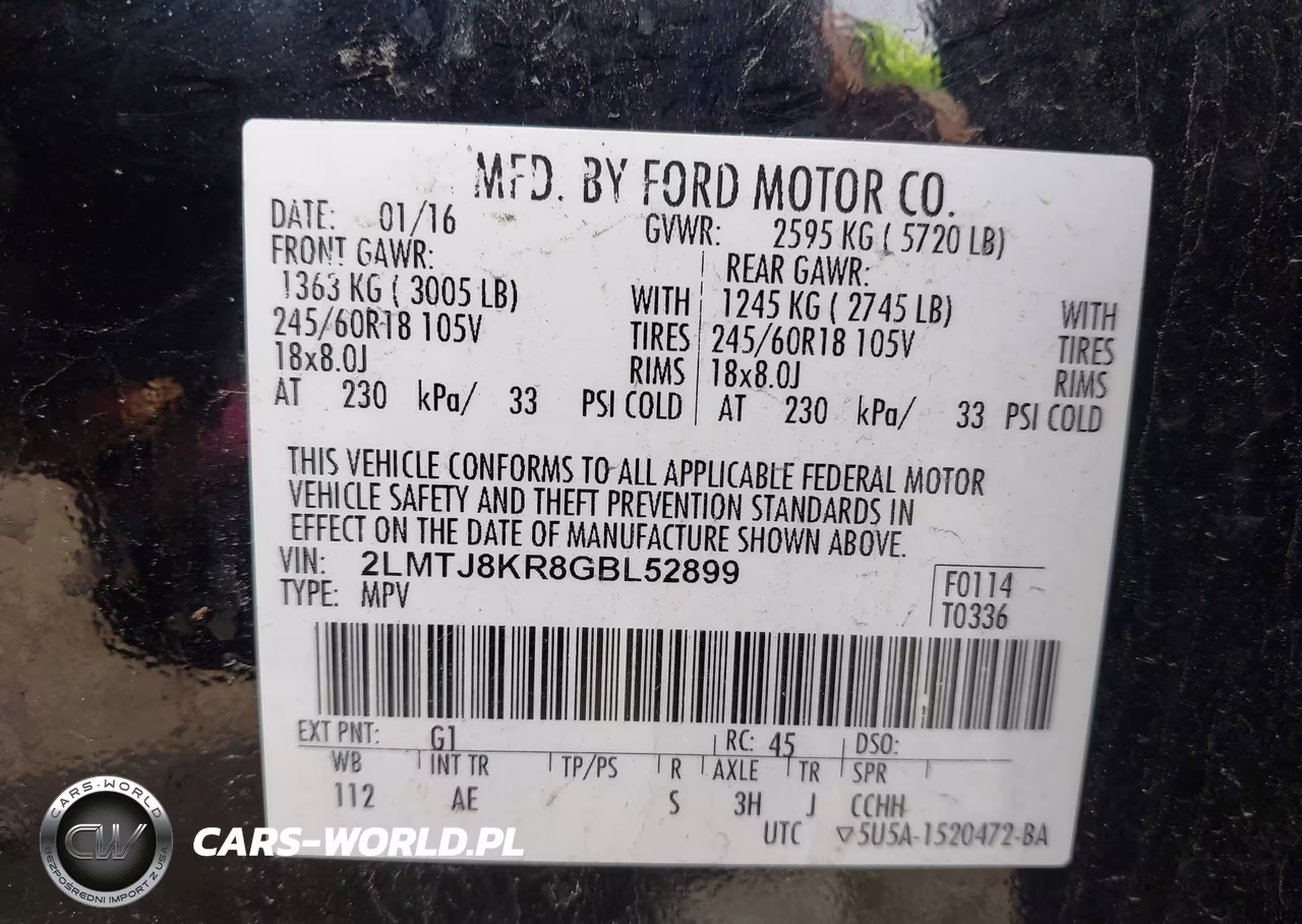 2016 Lincoln Mkx Select VIN:2LMTJ8KR8GBL52899 - 9