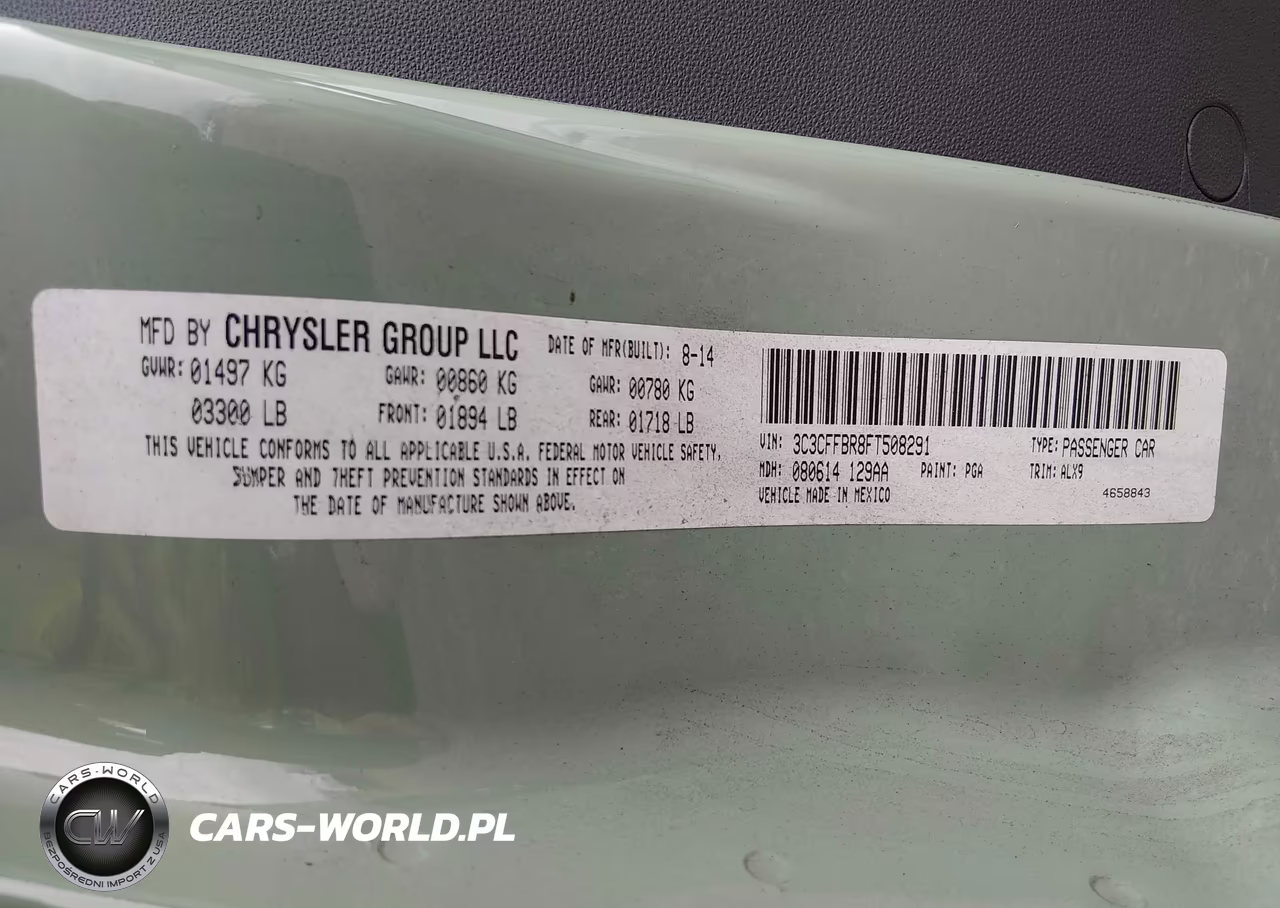2015 Fiat 500 Sport VIN:3C3CFFBR8FT508291 - 9