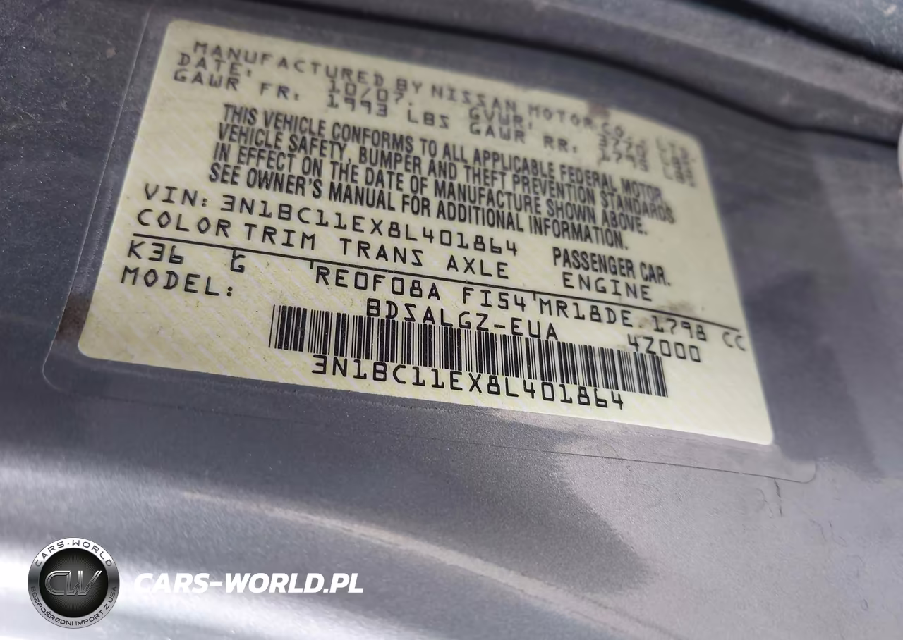 2008 Nissan Versa 1.8Sl VIN:3N1BC11EX8L401864 - 9