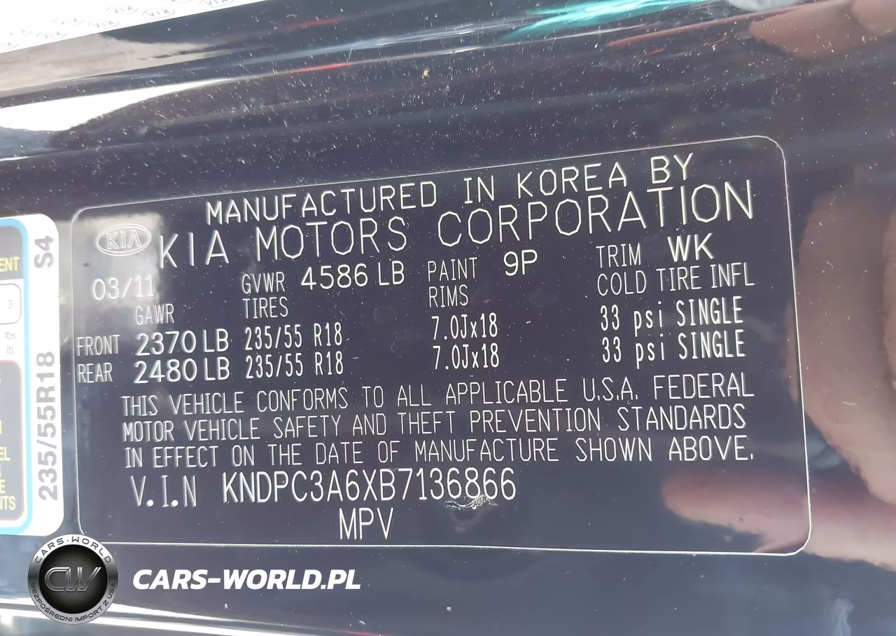 2011 Kia Sportage Sx VIN:KNDPC3A6XB7136866 - 9