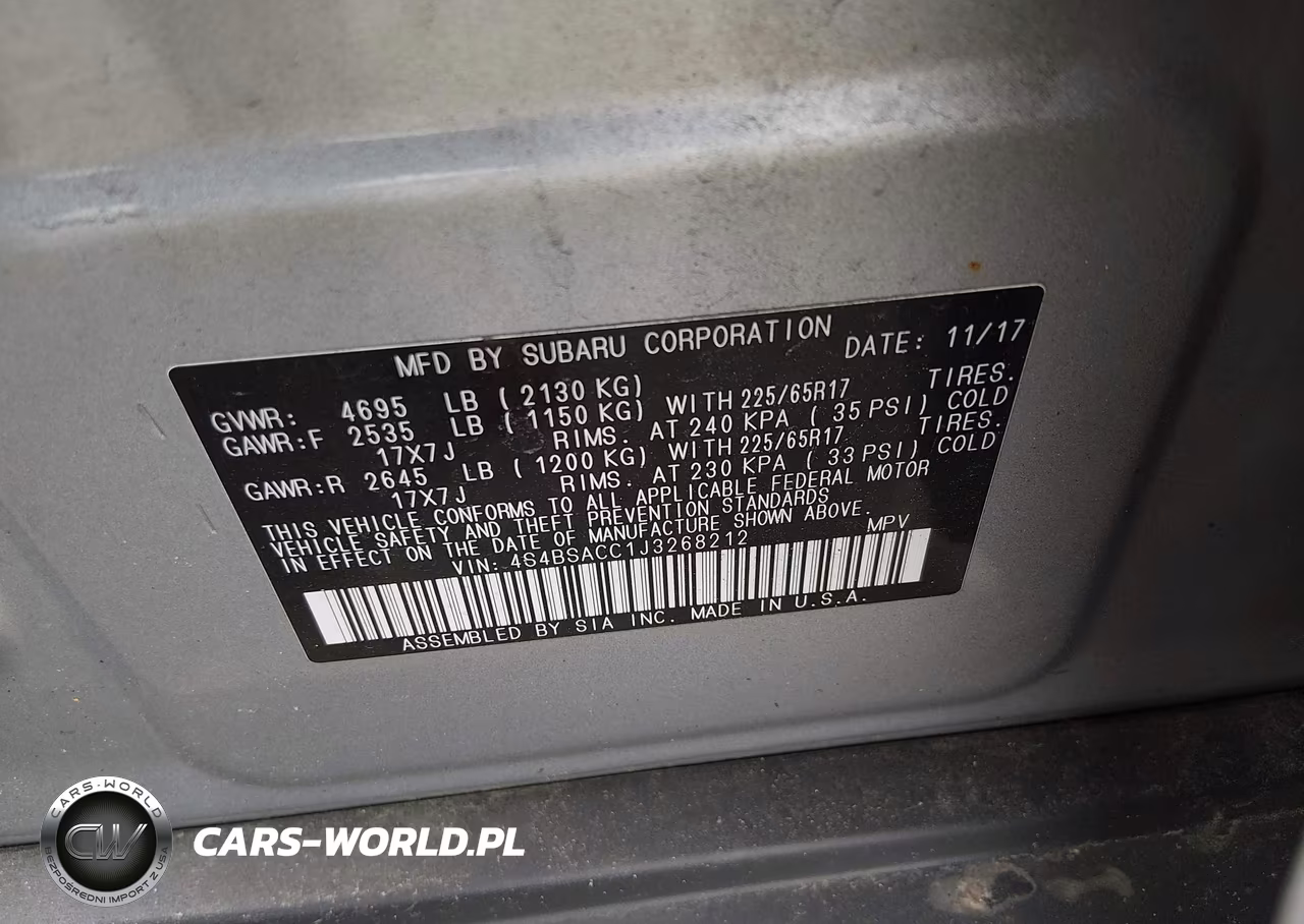 2018 Subaru Outback 2.5I Premium VIN:4S4BSACC1J3268212 - 9