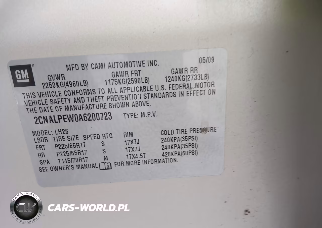 2010 Chevrolet Equinox Lt VIN:2CNALPEW0A6200723 - 9