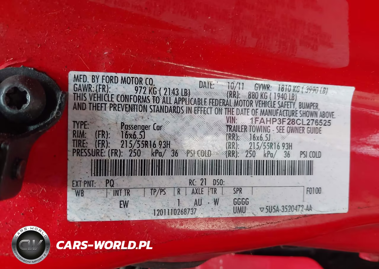 2012 Ford Focus Se VIN:1FAHP3F28CL276525 - 9