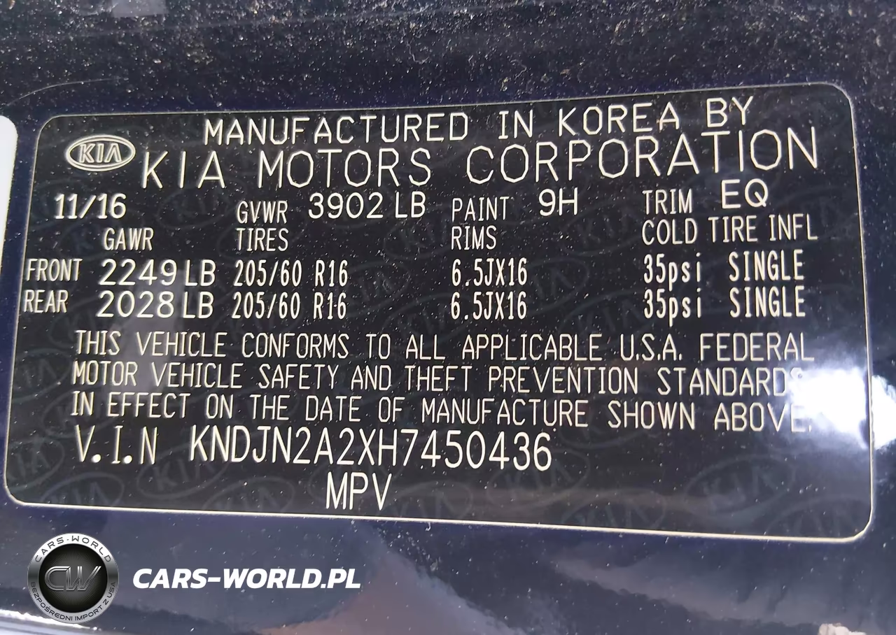 2017 Kia Soul VIN:KNDJN2A2XH7450436 - 9