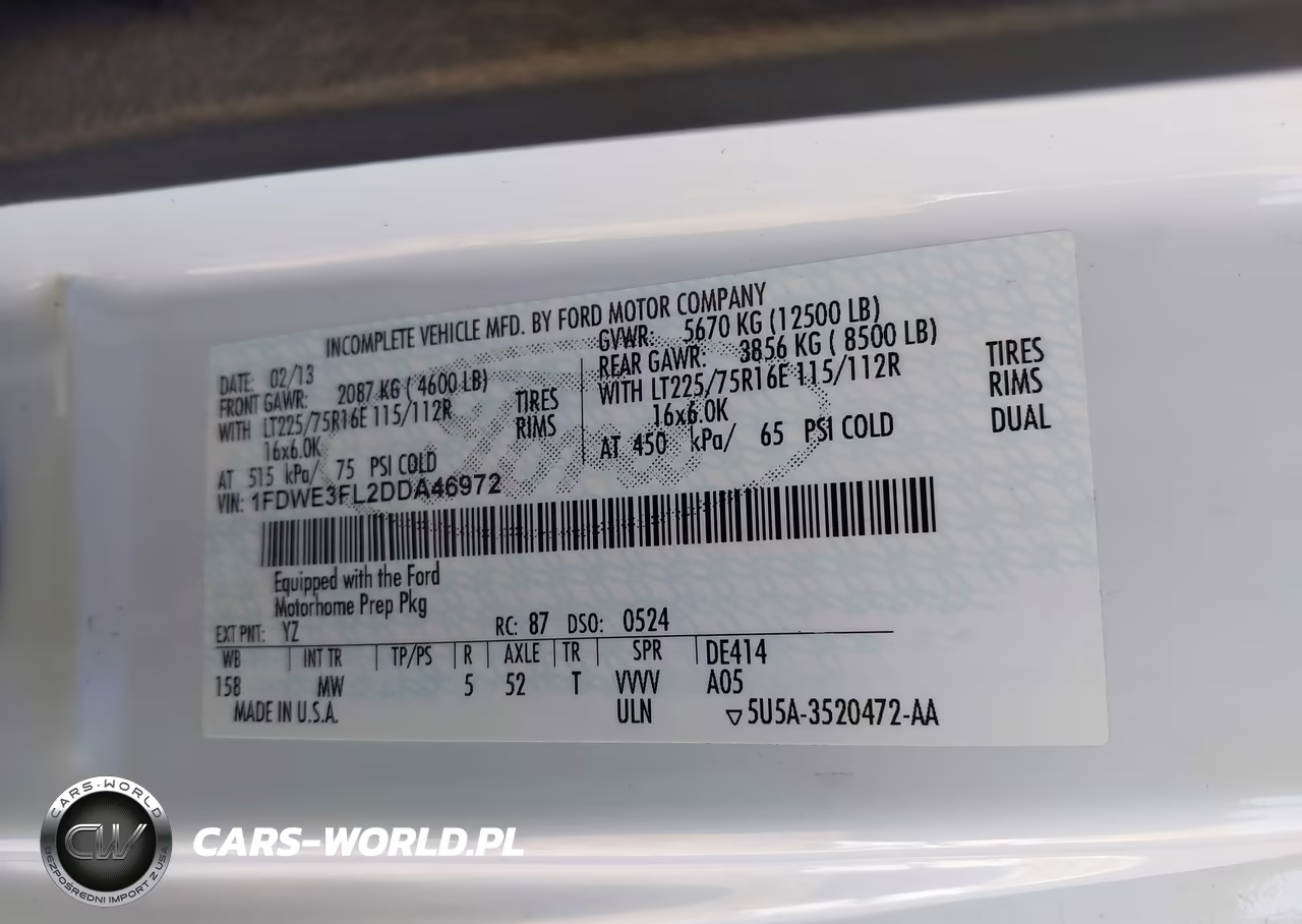 2013 Ford E-350 Cutaway VIN:1FDWE3FL2DDA46972 - 8
