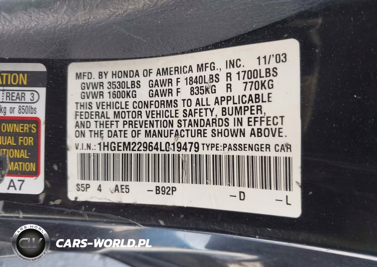 2004 Honda Civic Ex VIN:1HGEM22964L019479 - 9