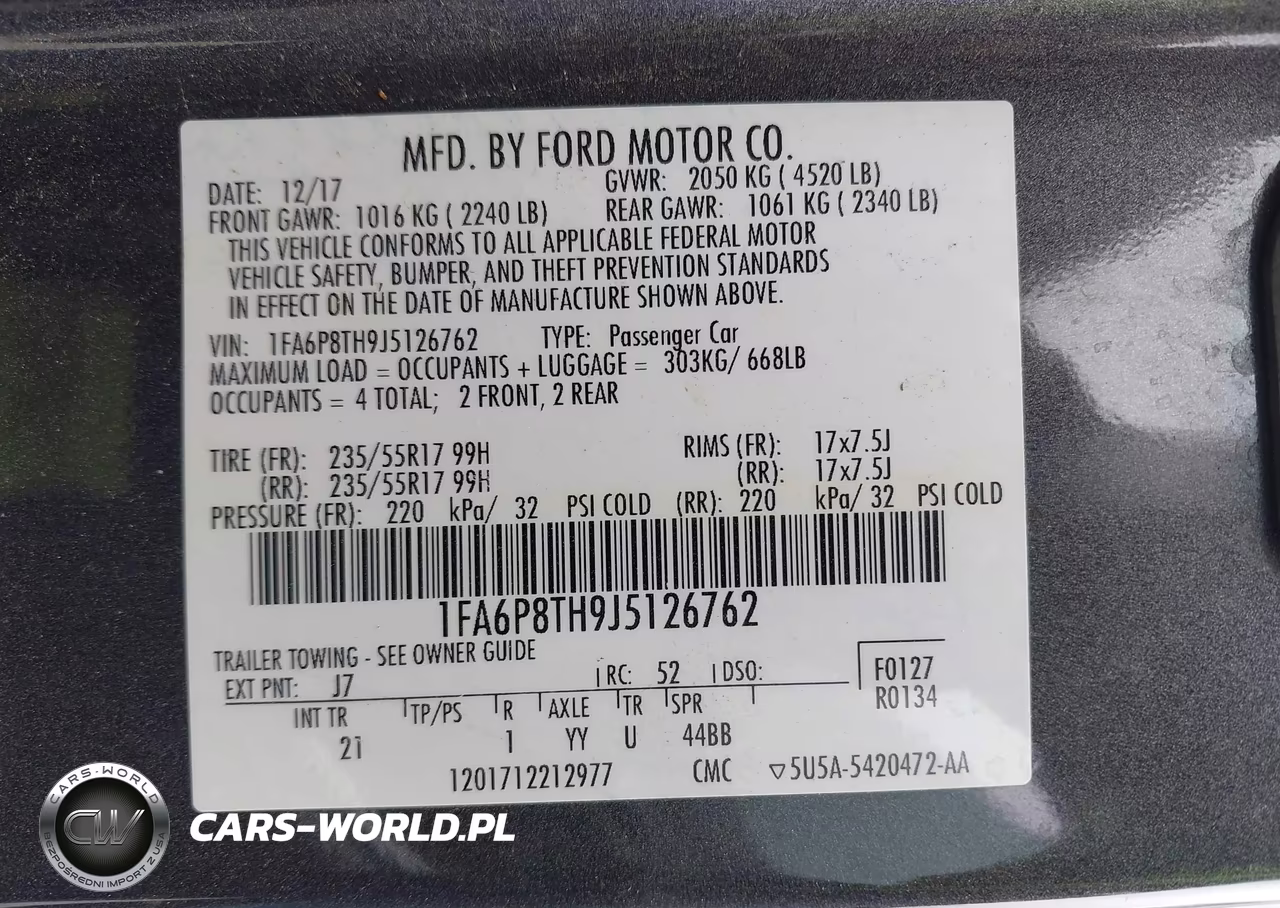 2018 Ford Mustang Ecoboost VIN:1FA6P8TH9J5126762 - 9
