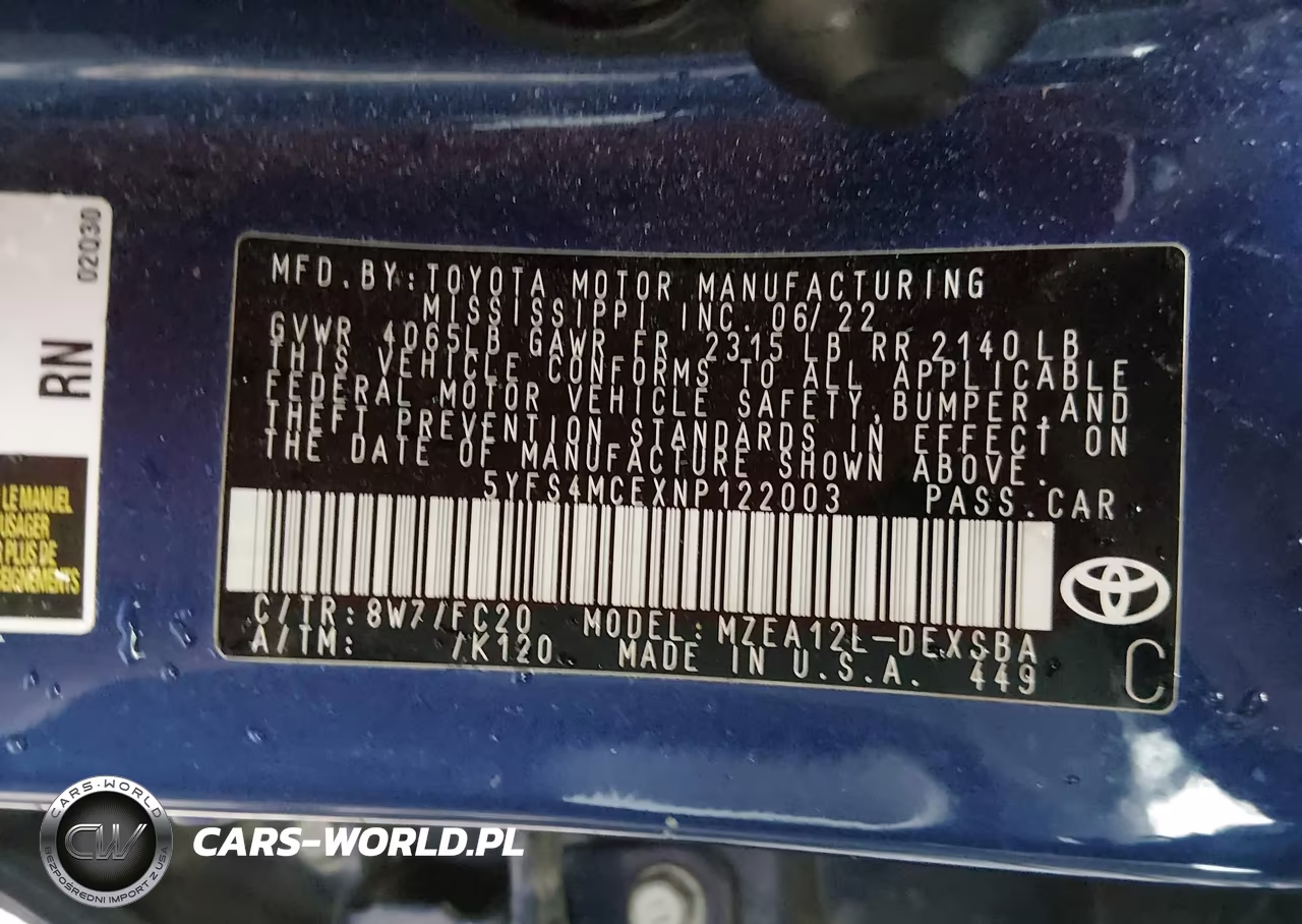 2022 Toyota Corolla Se VIN:5YFS4MCEXNP122003 - 9