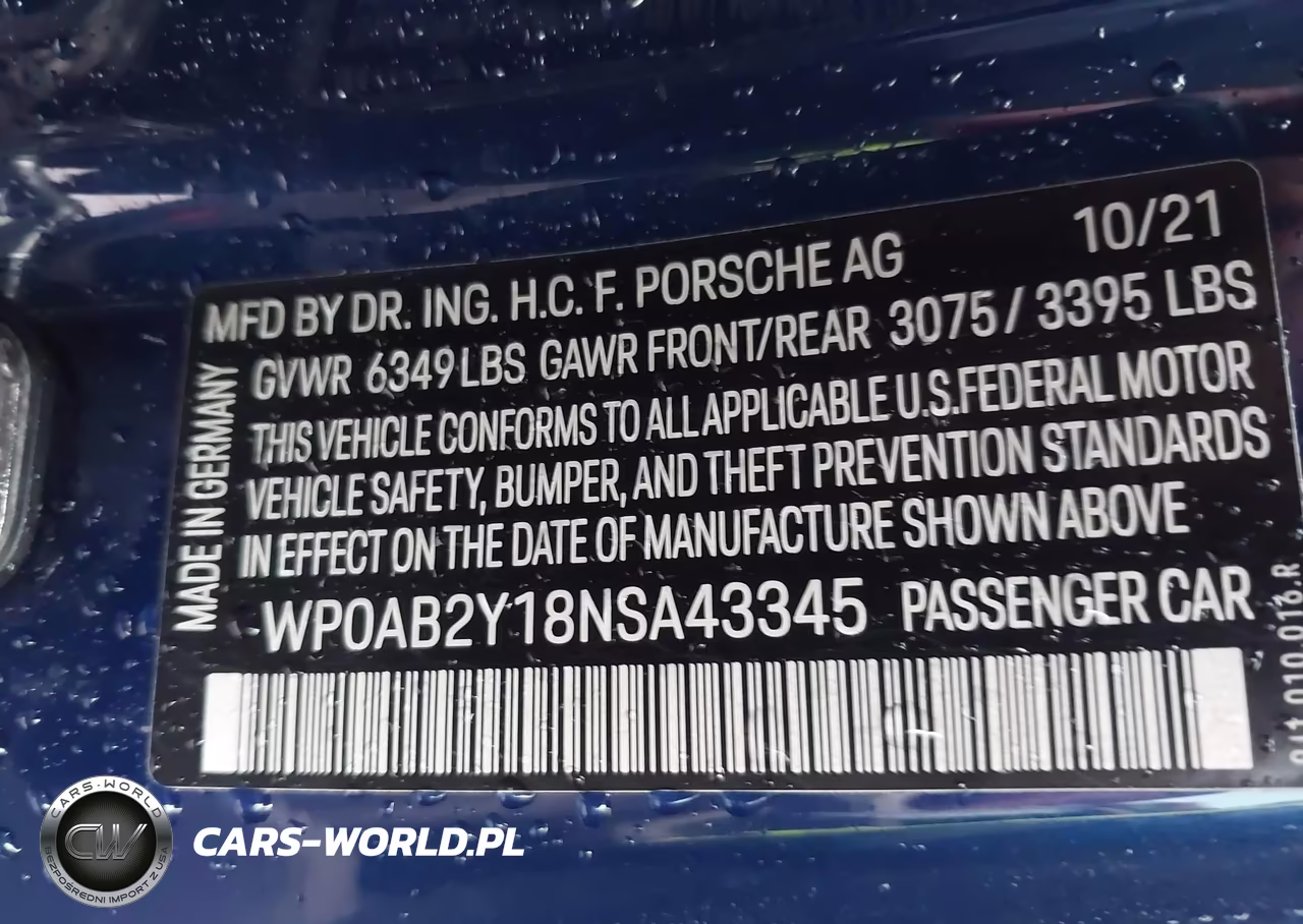 2022 Porsche Taycan 4S VIN:WP0AB2Y18NSA43345 - 9