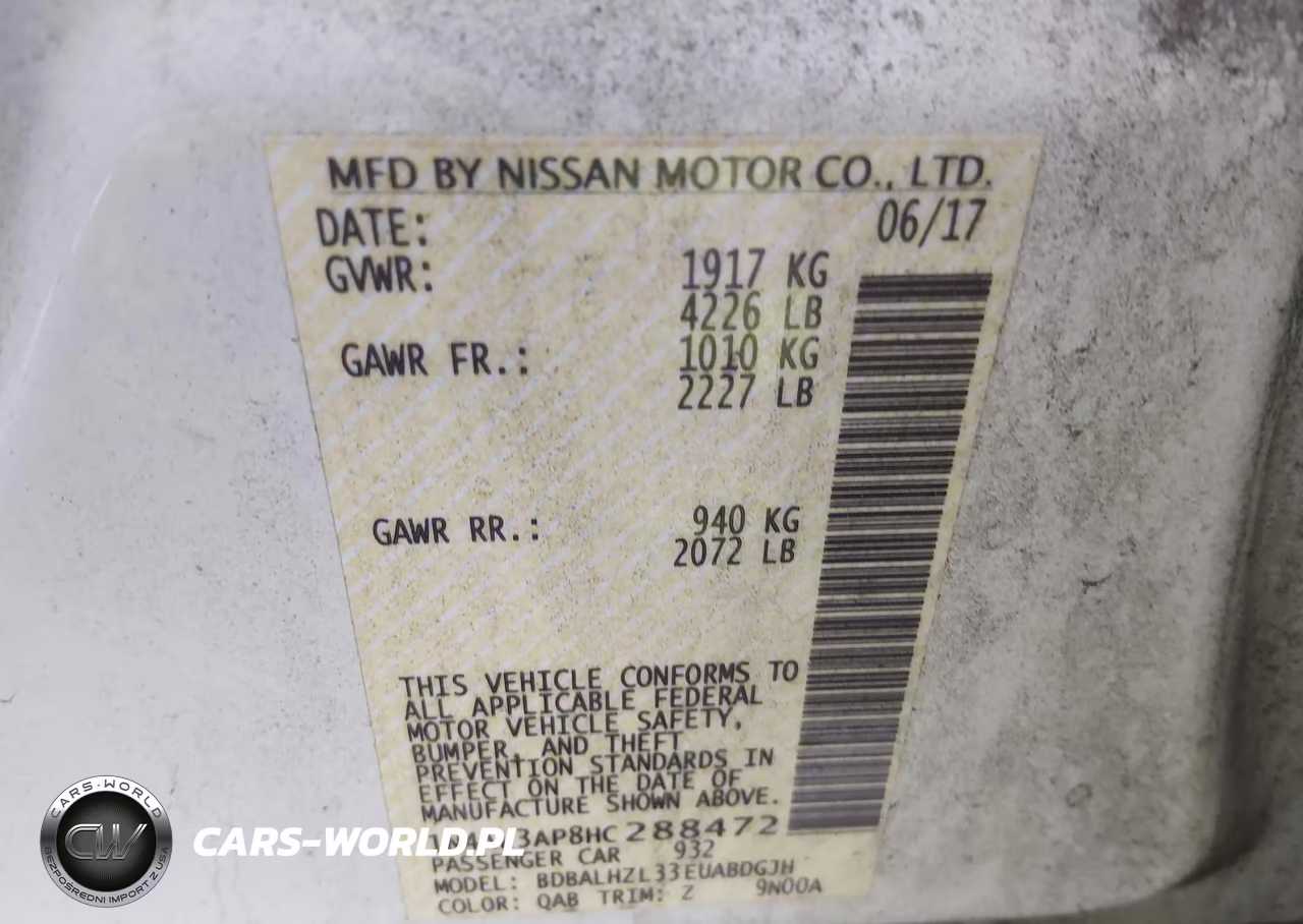 2017 Nissan Altima 2.5 Sr VIN:1N4AL3AP8HC288472 - 9