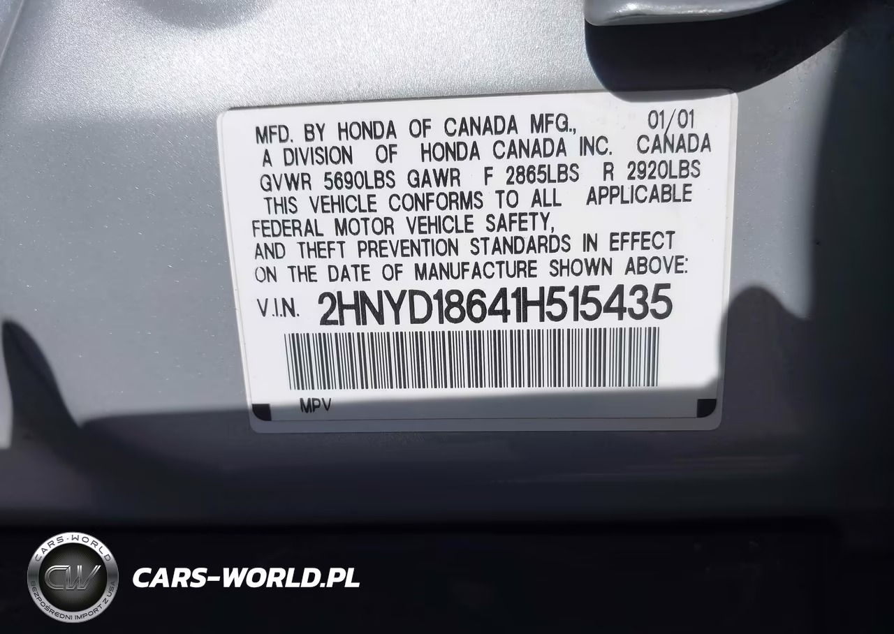 2001 Acura Mdx VIN:2HNYD18641H515435 - 9