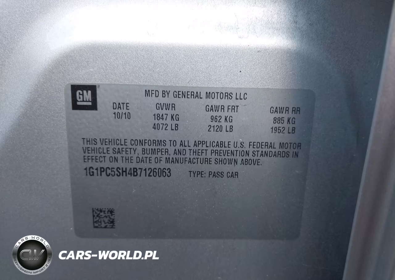 2011 Chevrolet Cruze Ls VIN:1G1PC5SH4B7126063 - 9