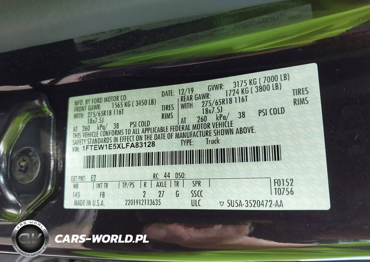 2020 Ford F-150 Xlt VIN:1FTEW1E5XLFA83128 - 9