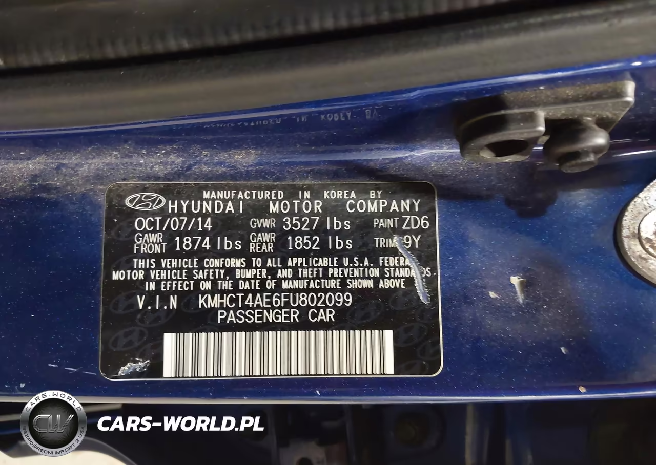2015 Hyundai Accent Gls VIN:KMHCT4AE6FU802099 - 9