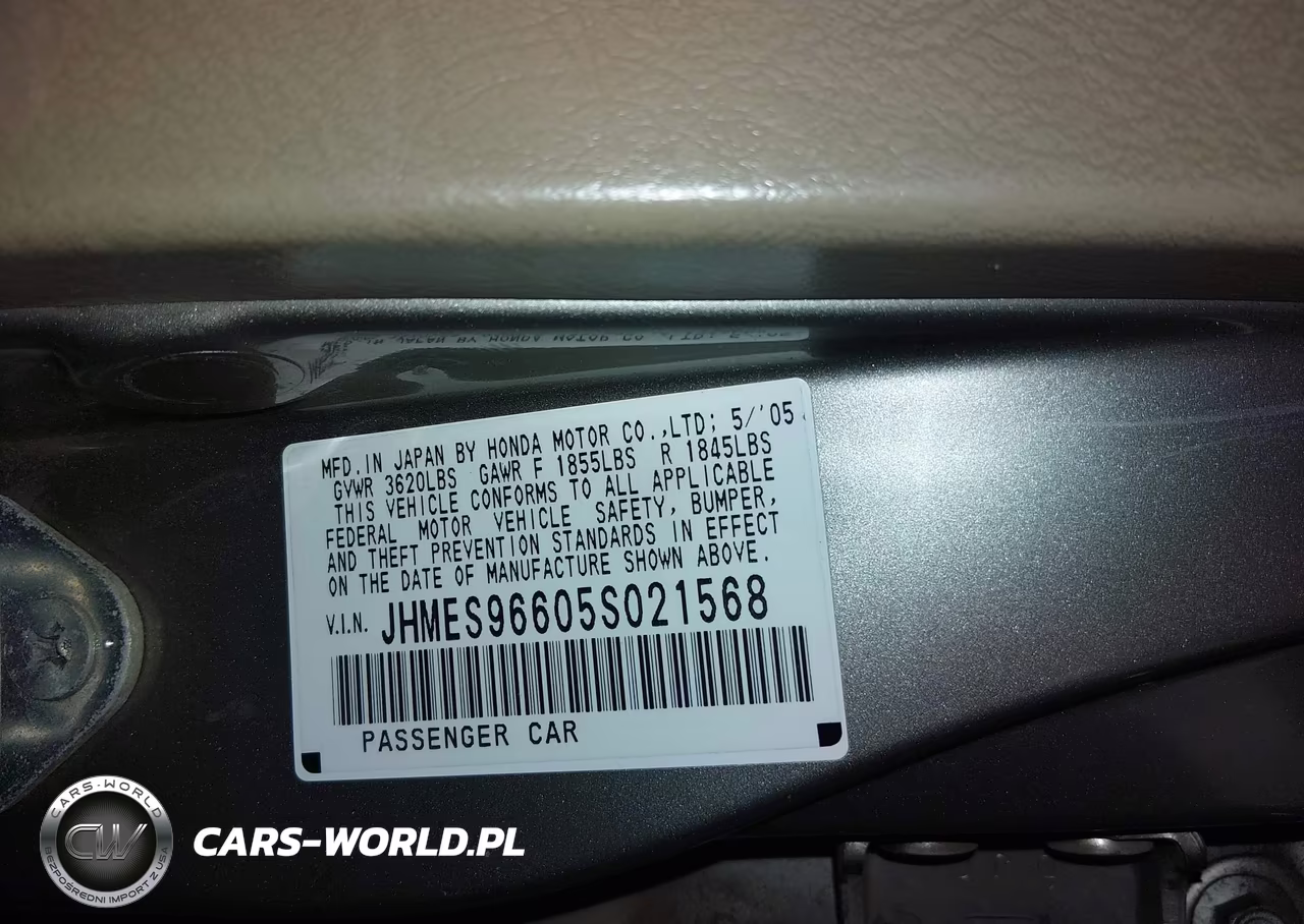 2005 Honda Civic Hybrid VIN:JHMES96605S021568 - 9