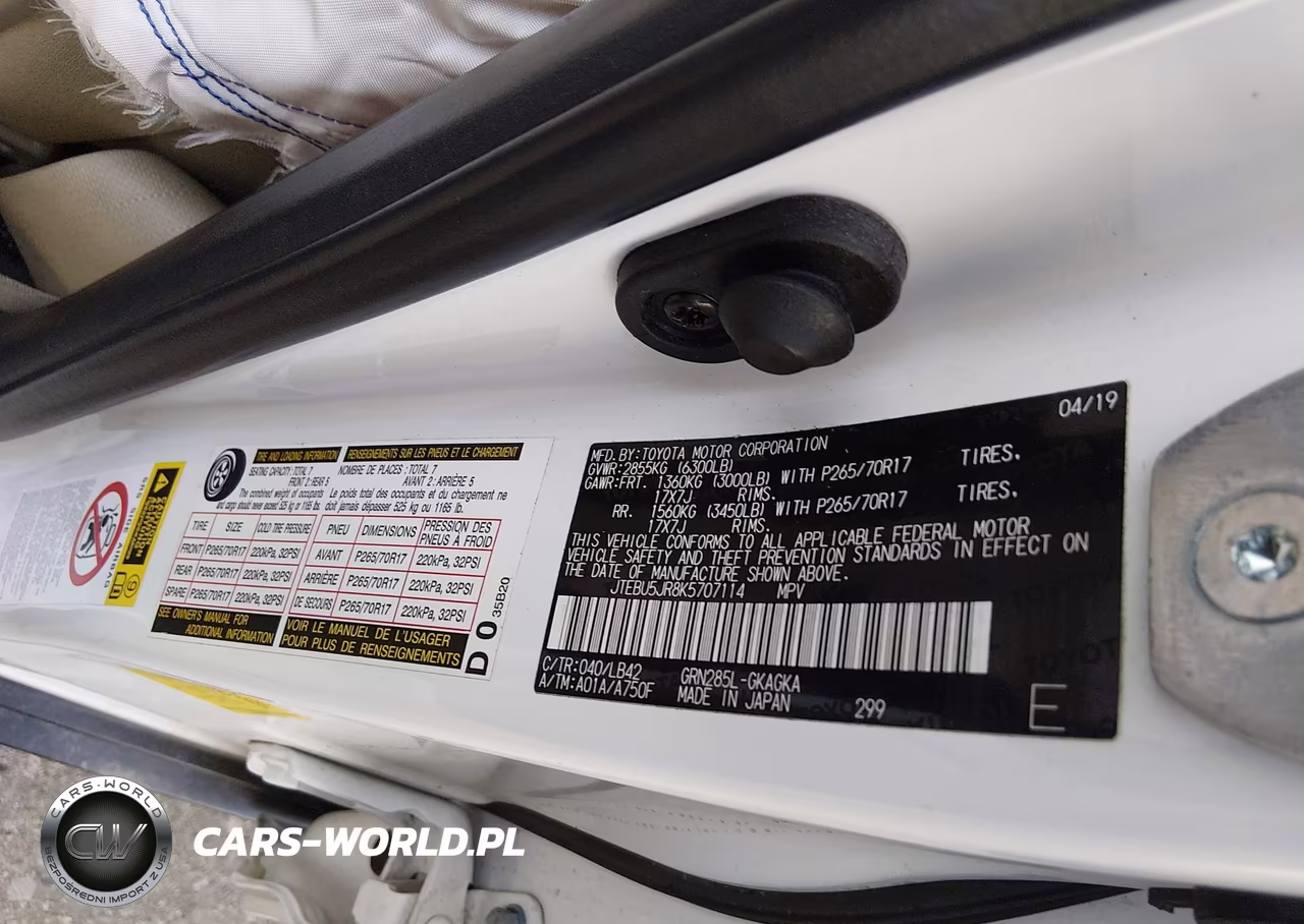 2019 Toyota 4Runner Sr5 Premium VIN:JTEBU5JR8K5707114 - 9