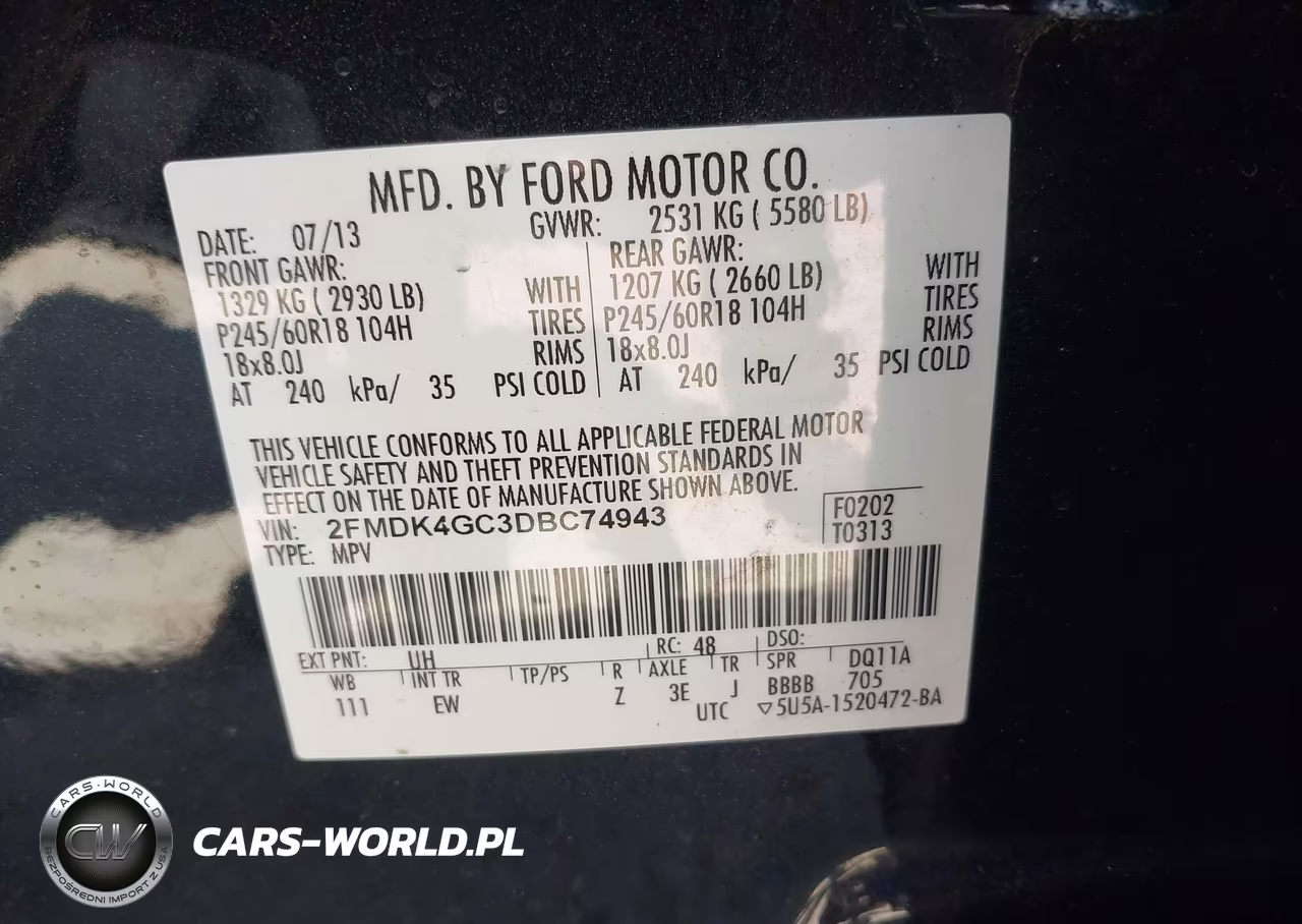 2013 Ford Edge Se VIN:2FMDK4GC3DBC74943 - 9