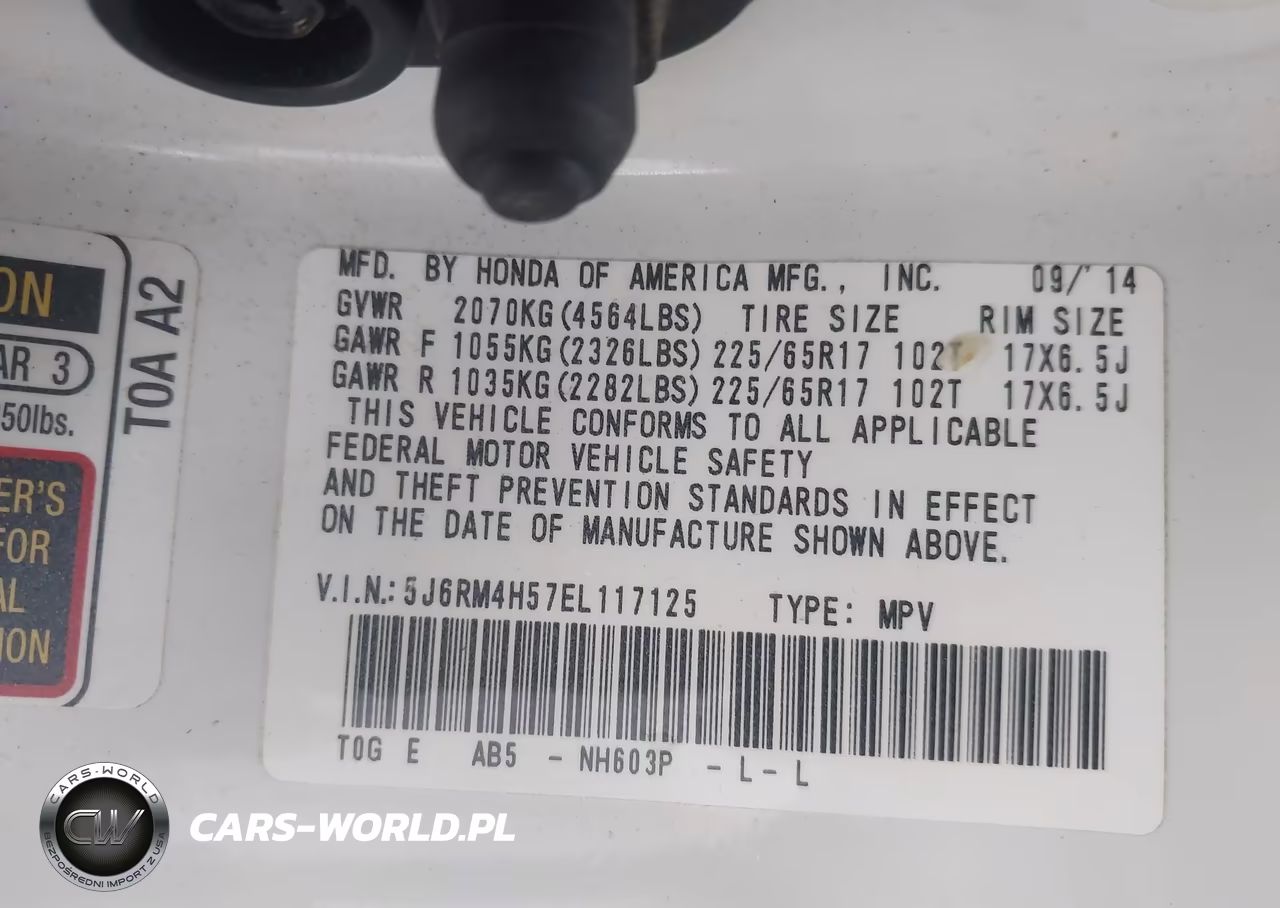 2014 Honda Cr-V Ex VIN:5J6RM4H57EL117125 - 9