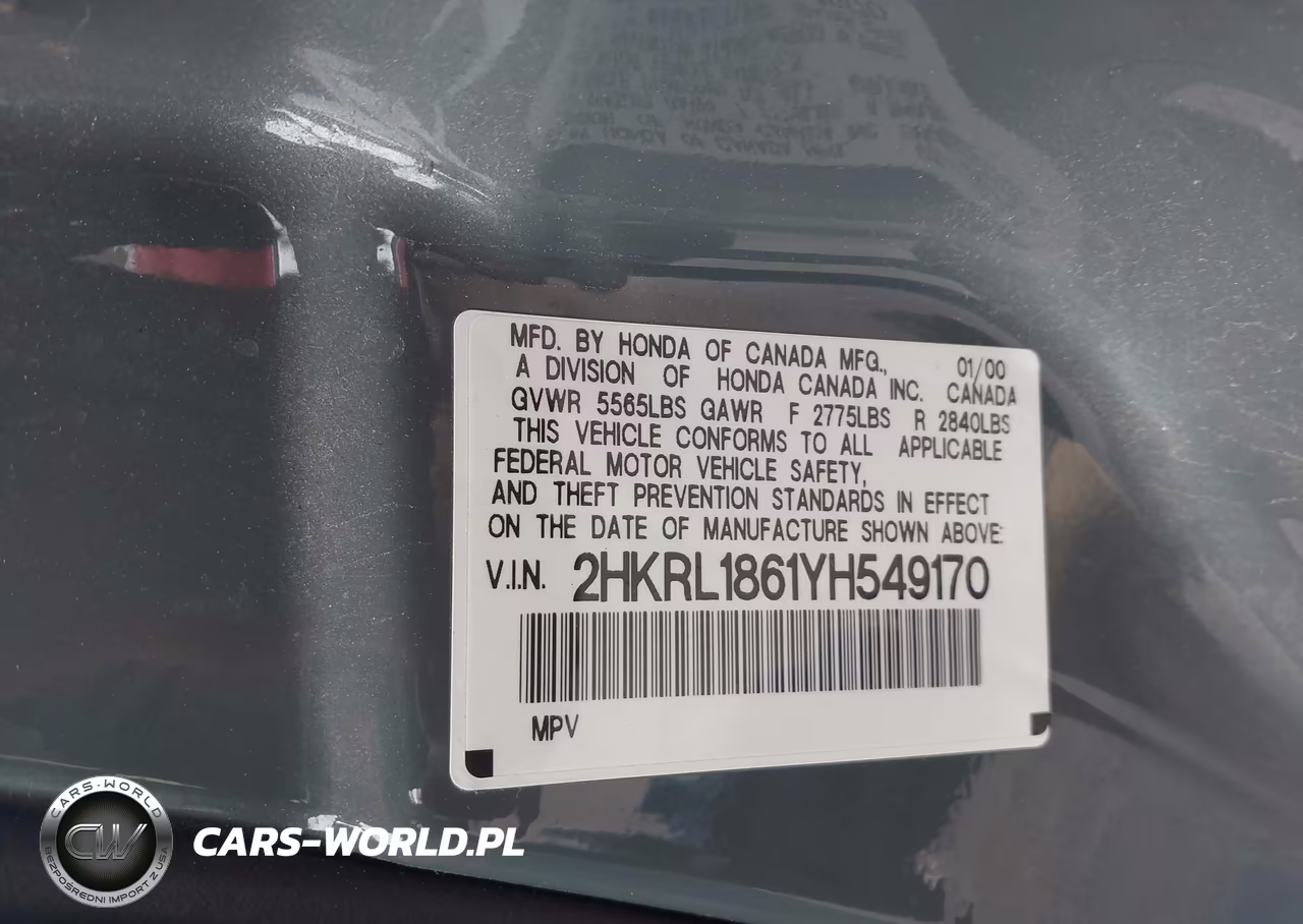 2000 Honda Odyssey Ex VIN:2HKRL1861YH549170 - 9