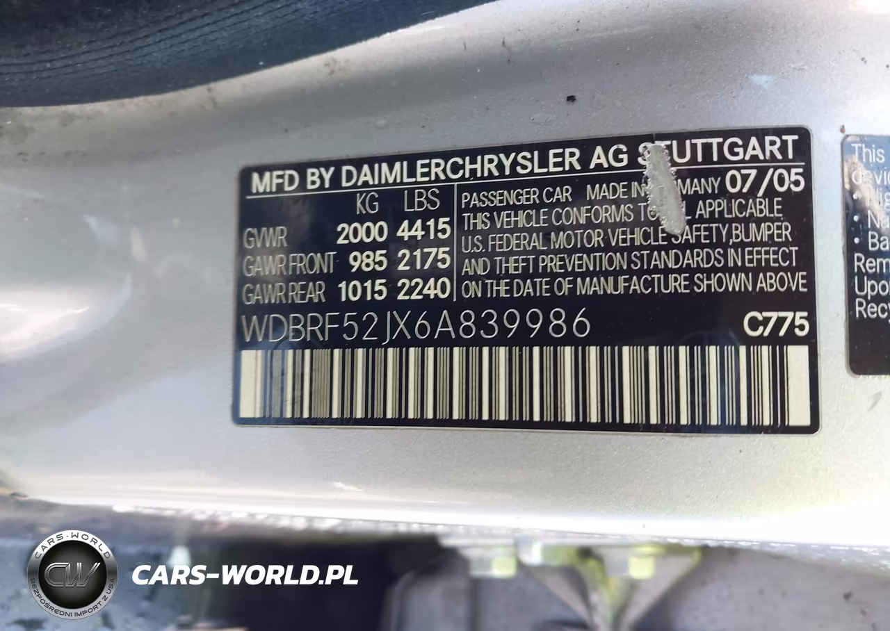 2006 Mercedes-Benz C 230 Sport VIN:WDBRF52JX6A839986 - 9
