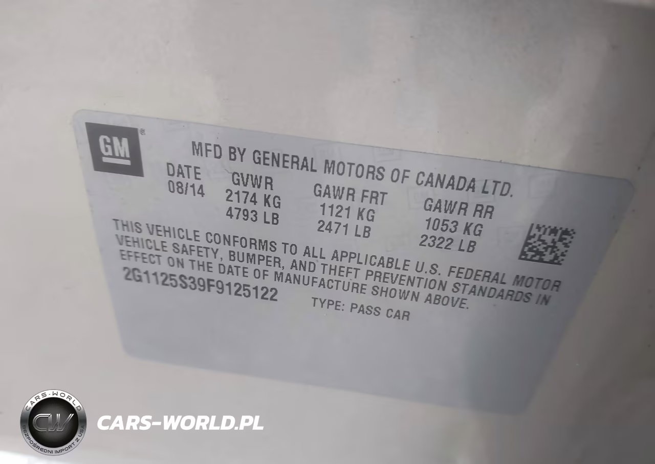 2015 Chevrolet Impala 2Lt VIN:2G1125S39F9125122 - 9