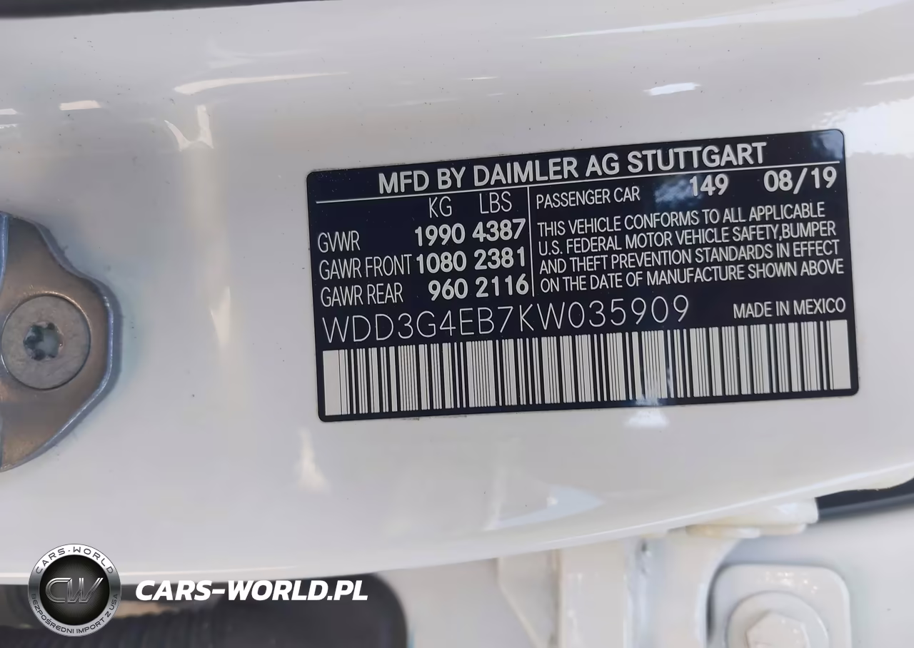 2019 Mercedes-Benz A 220 VIN:WDD3G4EB7KW035909 - 9