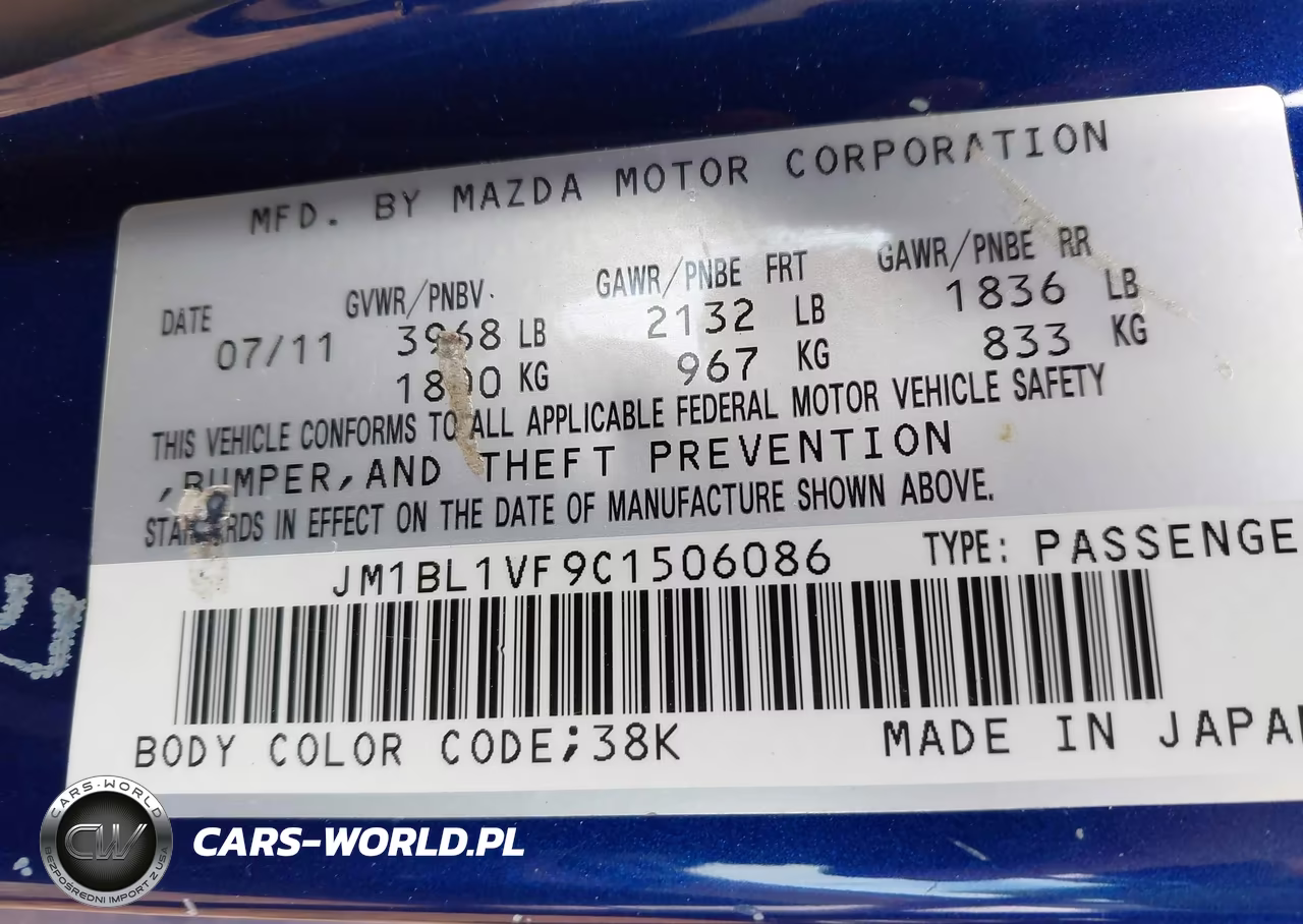 2012 Mazda Mazda3 I Touring VIN:JM1BL1VF9C1506086 - 9