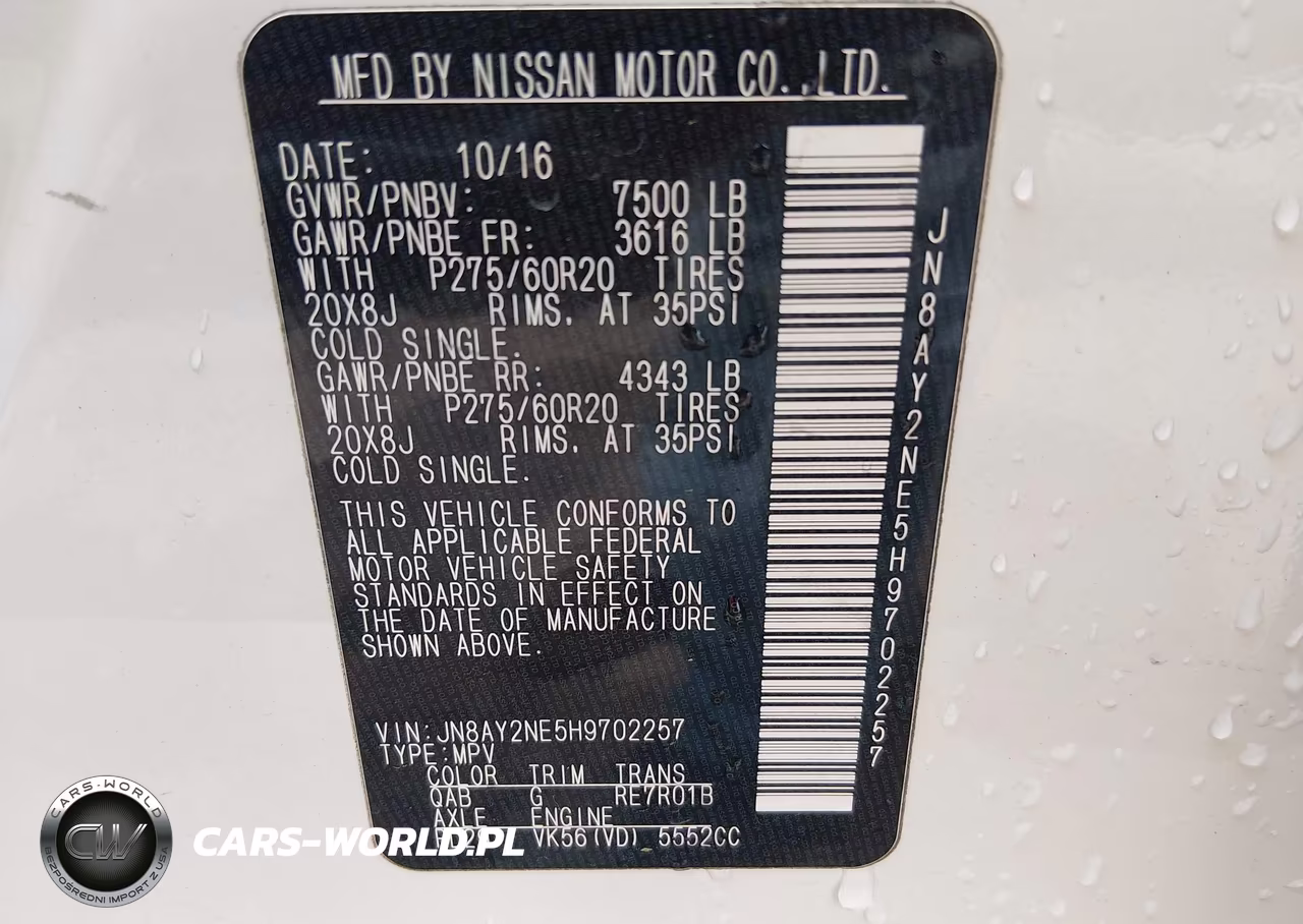 2017 Nissan Armada Platinum VIN:JN8AY2NE5H9702257 - 9