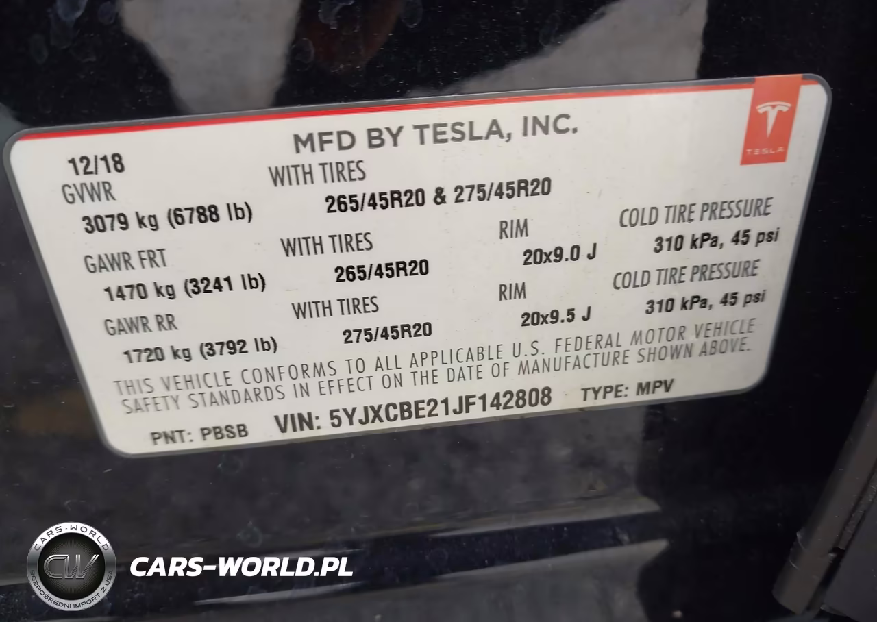 2018 Tesla Model X 100D-75D-P100D VIN:5YJXCBE21JF142808 - 9
