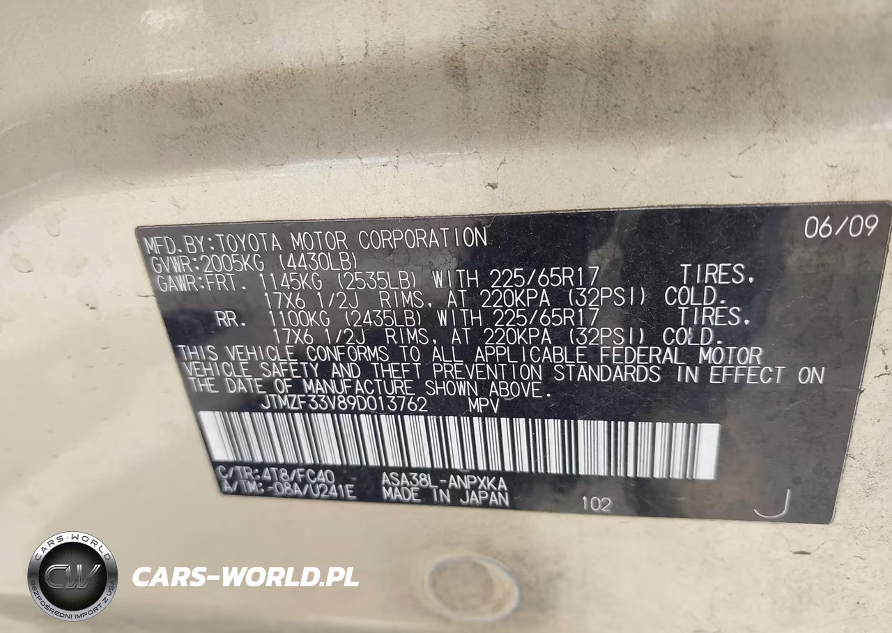 2009 Toyota Rav4 VIN:JTMZF33V89D013762 - 9