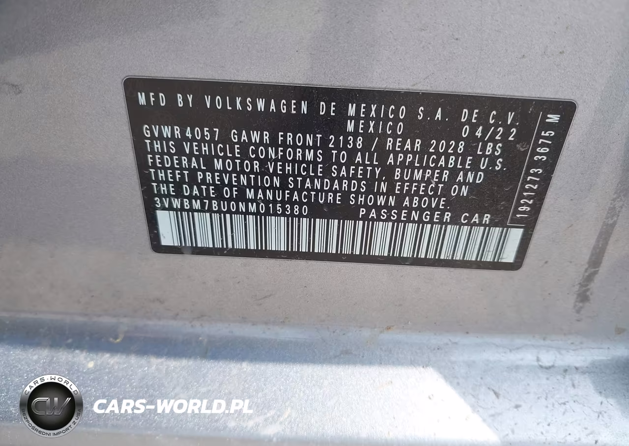 2022 Volkswagen Jetta 1.5T Sport VIN:3VWBM7BU0NM015380 - 9