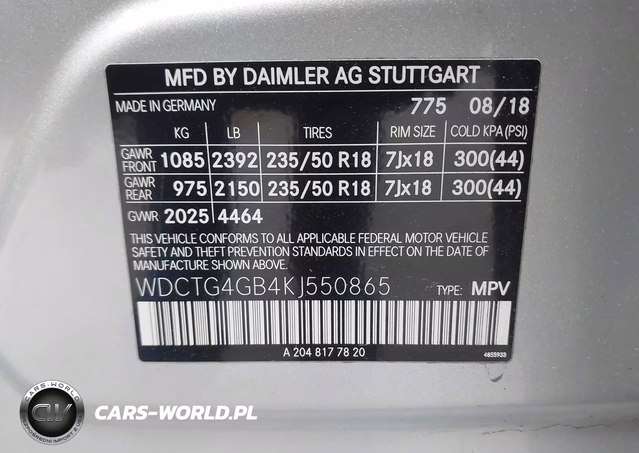 2019 Mercedes-Benz Gla 250 4Matic VIN:WDCTG4GB4KJ550865 - 9
