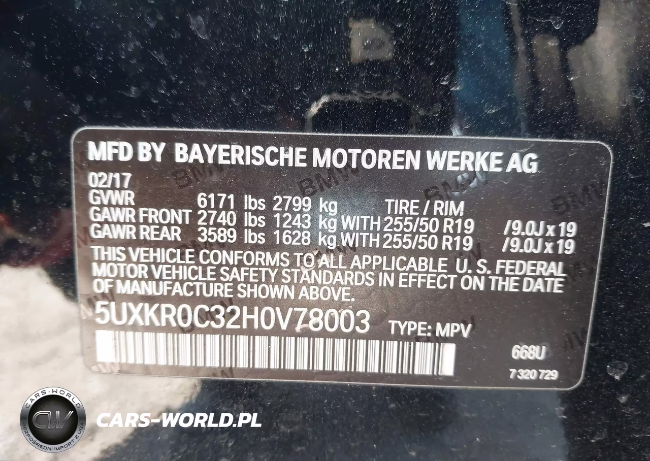 2017 BMW X5 xDrive35I VIN:5UXKR0C32H0V78003 - 9