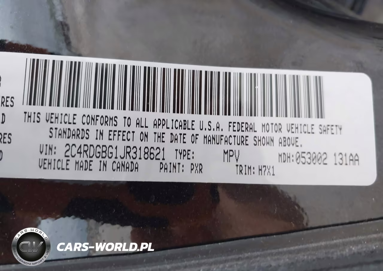2018 Dodge Grand Caravan Se VIN:2C4RDGBG1JR318621 - 9