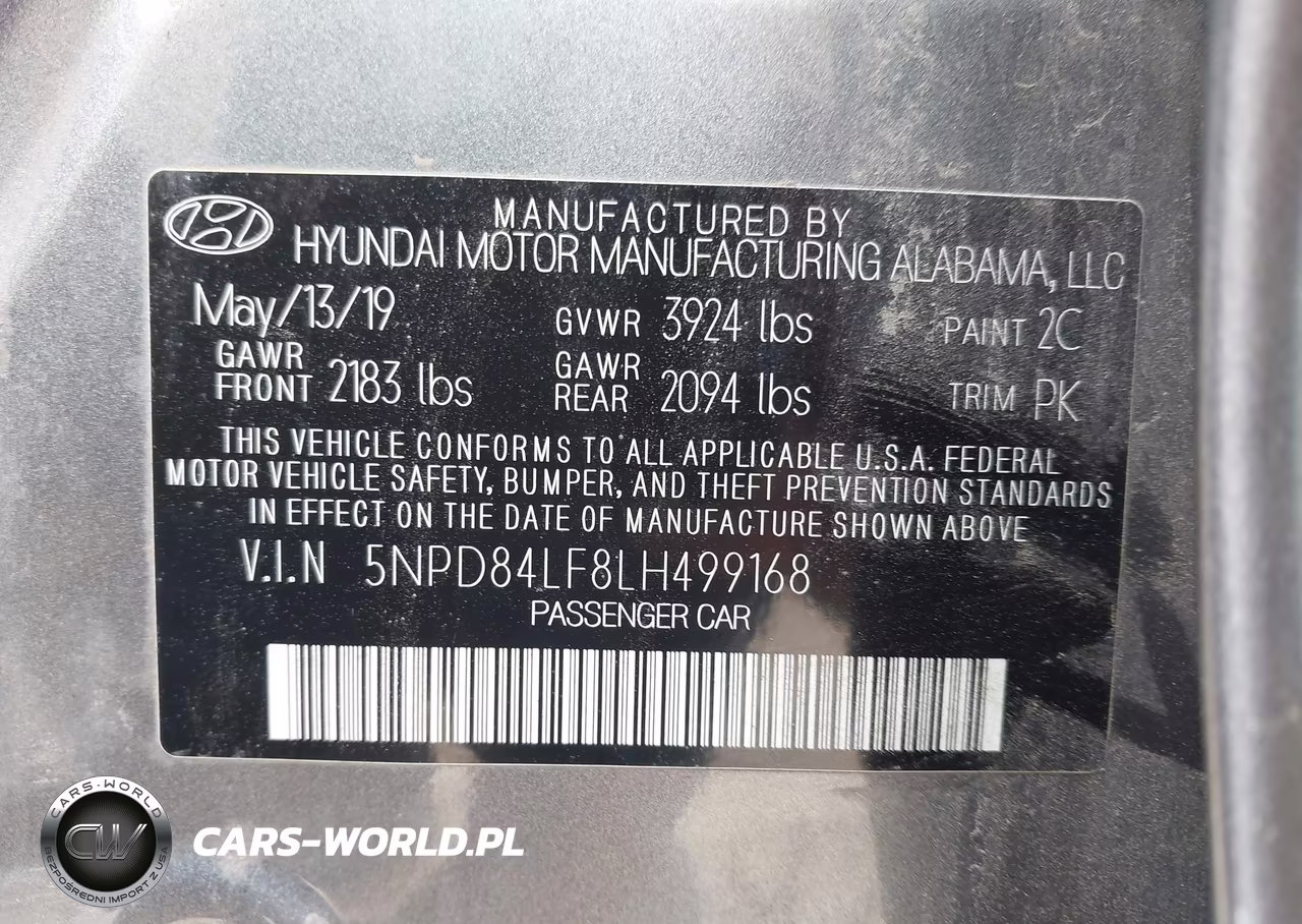 2020 Hyundai Elantra Sel VIN:5NPD84LF8LH499168 - 9
