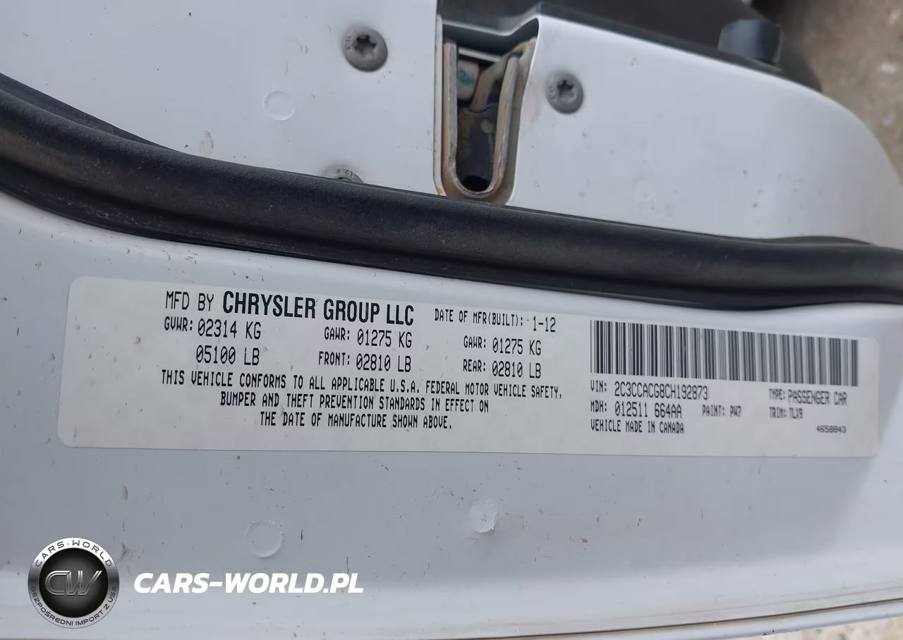 2012 Chrysler 300 Limited VIN:2C3CCACG8CH192873 - 9